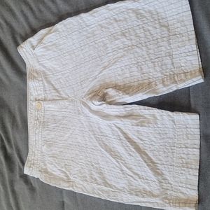 Tommy Bahama women's shorts.  Size 6. White with tan stripe.